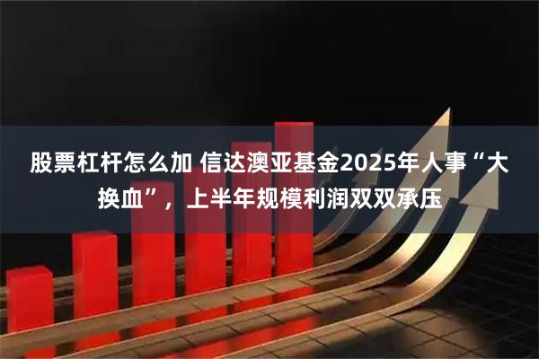 股票杠杆怎么加 信达澳亚基金2025年人事“大换血”，上半年规模利润双双承压